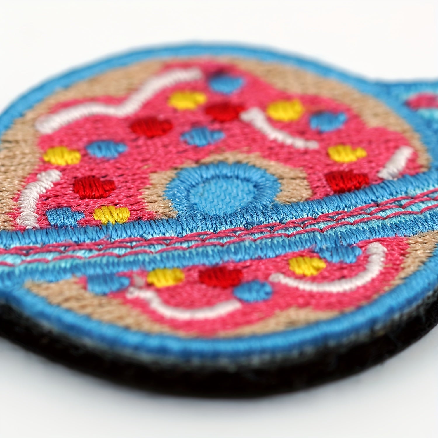 1pc Donut Planet Morale Patches Embroidered Fastener Hook & Loop Emblem