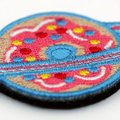 1pc Donut Planet Morale Patches Embroidered Fastener Hook & Loop Emblem