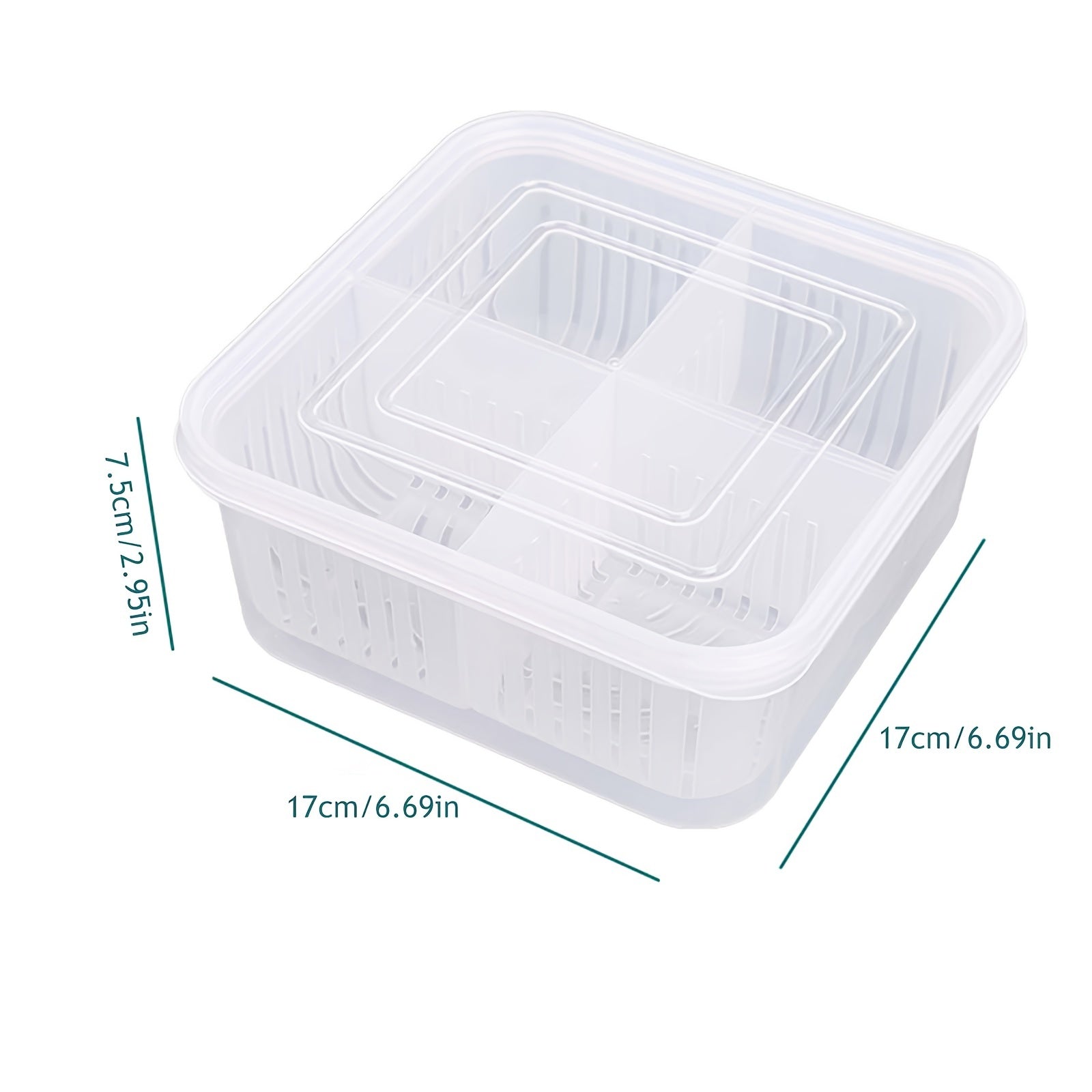 Refrigerator Fresh-keeping Drain Box Vegetable Storage Organizer
