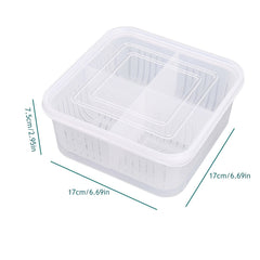 Refrigerator Fresh-keeping Drain Box Vegetable Storage Organizer