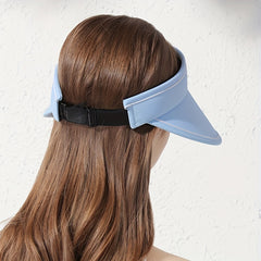 Wide Brim Foldable Visor Hat Adjustable Solid Outdoor Cycling Sun Hats