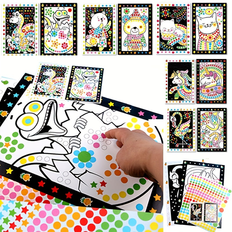20pcs Funny Puzzle Painting Kits Dot Stickers 10 Different Patterns