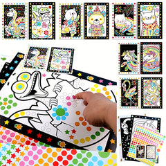 20pcs Funny Puzzle Painting Kits Dot Stickers 10 Different Patterns