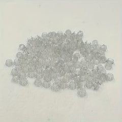 200pcs Transparent Building Blocks Set 1x1 Hole for Pixel Art & Car Lights