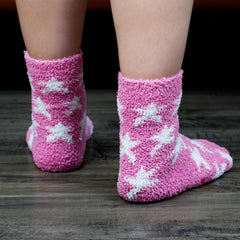 2 Pairs Star Pattern Socks Fuzzy & Warm Women's Stockings