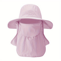 Men's Mesh Bucket Hat with Neck Flap for Summer Outdoor