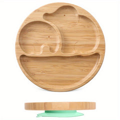 Baby Bamboo Wood Dinner Plate For Fruit Bread Salad Food
