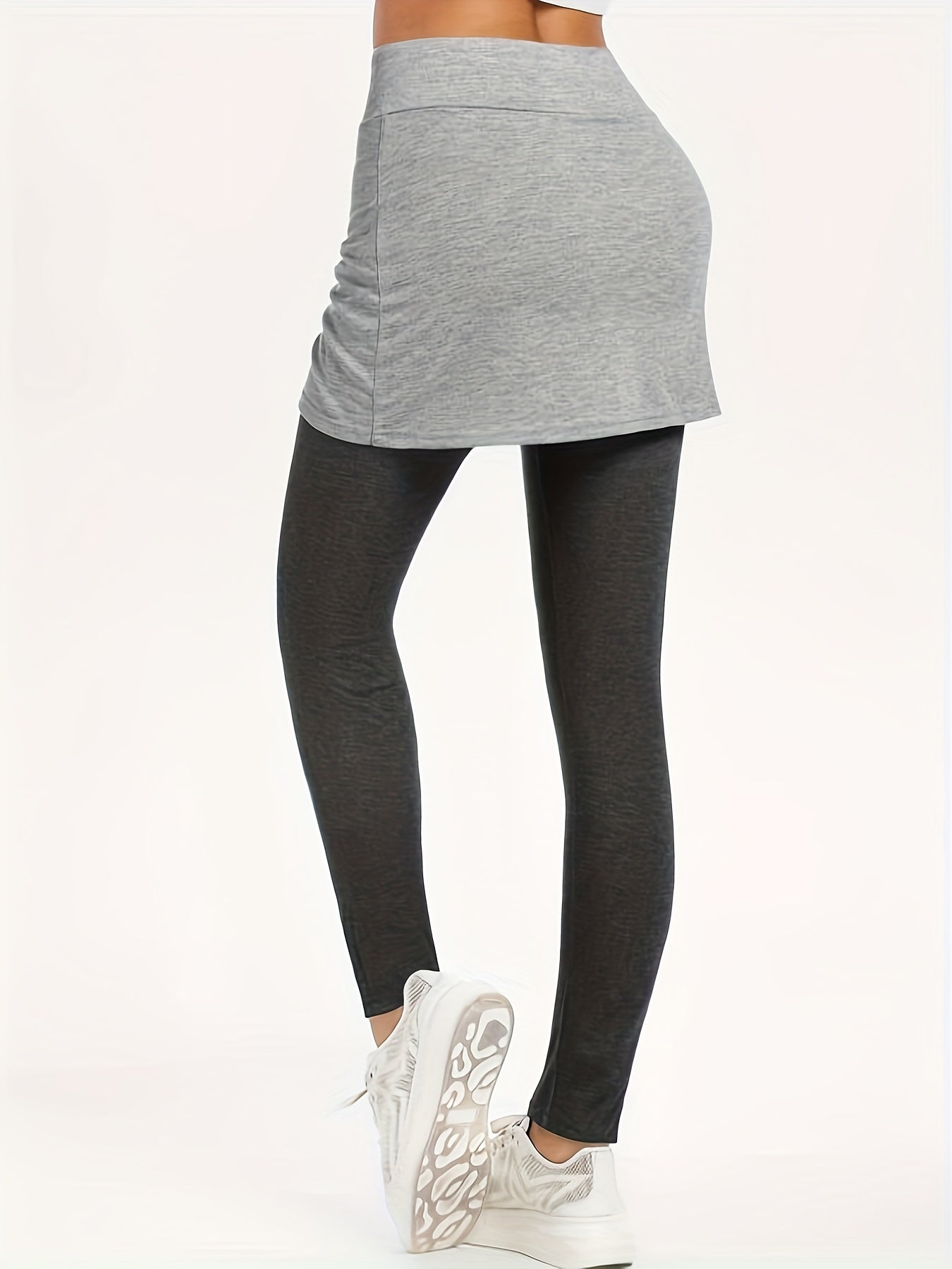 Colorblock Drawstring Skirt Pants Casual Slim Pants for Women