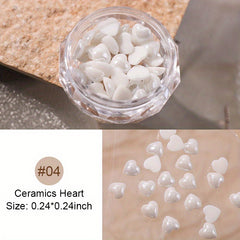 Heart Shaped Nail Charms Crystal Rhinestones Nail Art Decorations