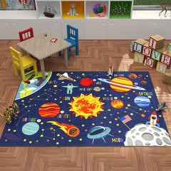 Soft Fluffy Solar System Large Carpet Area Carpet Living Room Bedroom