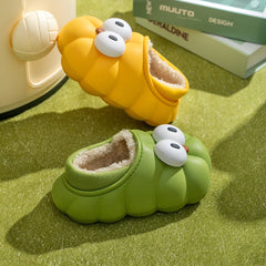 JIAGEYA Cartoon Plus Fleece House Shoes For Girls