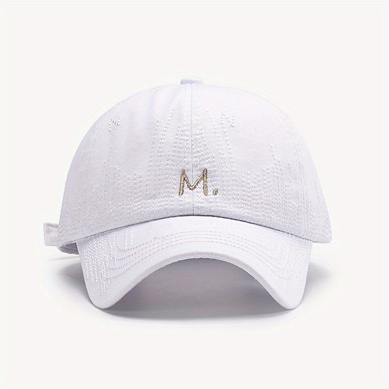 Embroidery Baseball Cap Solid Cotton Sun Hats Adjustable Couple Dad Hats