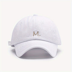 Embroidery Baseball Cap Solid Cotton Sun Hats Adjustable Couple Dad Hats