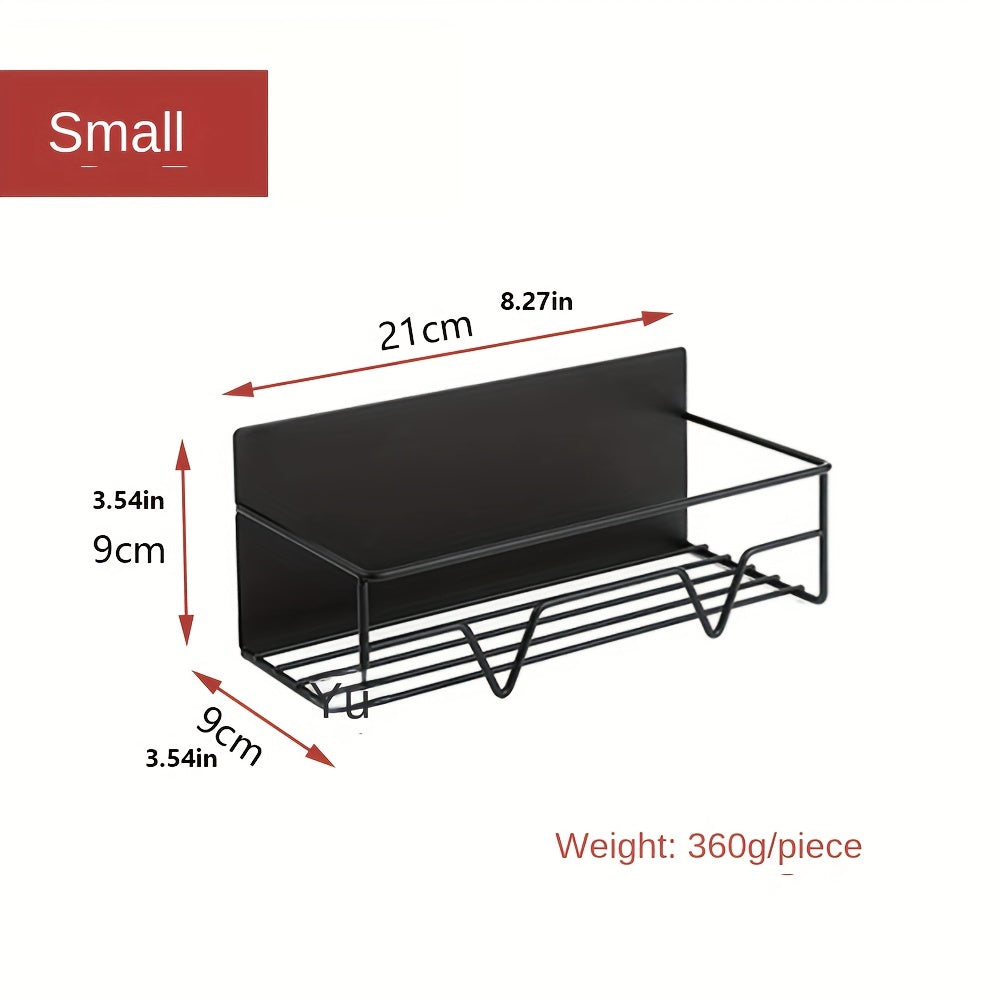 3pcs Magnetic Fridge Shelf Organizer No Punch Microwave Side Organizer