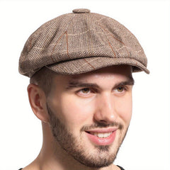 British Retro Newsboy Hat Painter Hat Men's Casual Octagonal Hat