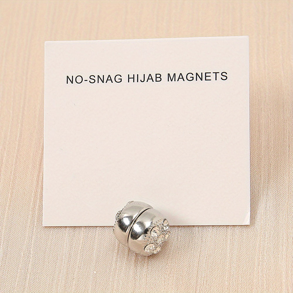 Rhinestone Turban Magnet Buckle Hijab Magnetic Pins Scarf Accessories