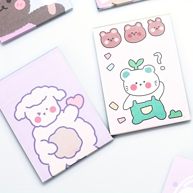 10 Mini Creative Notepad Portable Tearable Cartoon Styles