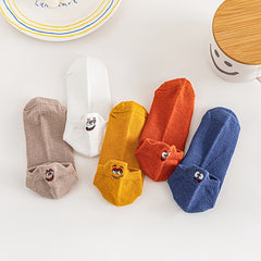 5pairs Kids Breathable Sweat Absorption Low Cut Ankle Socks