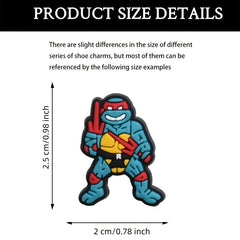 11pcs Cartoon Turtle Shoes Decoration Charms for Teens Boys and Girls