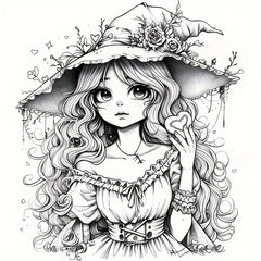 Fantasy Elf Coloring Book - 22 Pages - Holiday & Birthday Parties
