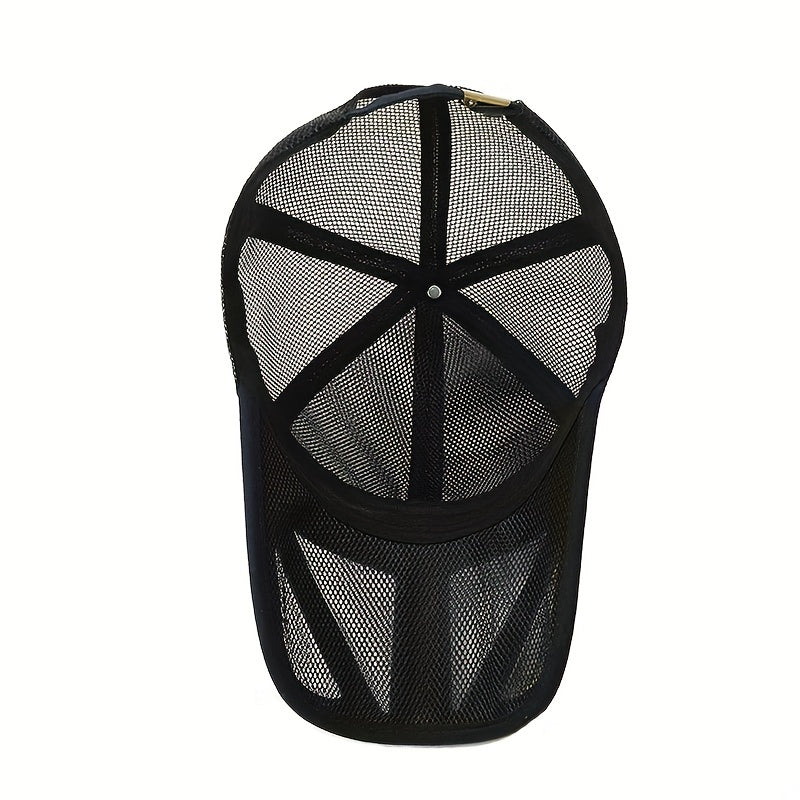 Hollow Out Brim Baseball Cap Summer Mesh Visor Cap for Hiking