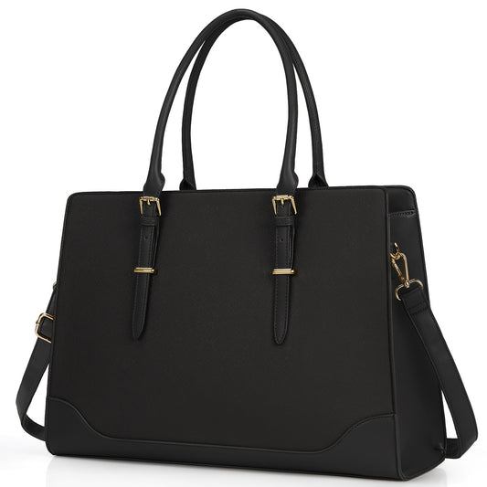 Large Capacity Waterproof PU Leather Laptop Bag for Women