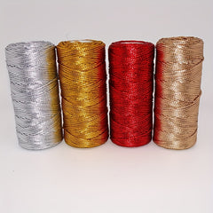 5mm 100m Golden Rope Christmas Decoration Thread Ribbon Bow Crafts DIY