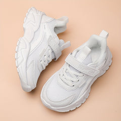 Boys Casual Low Top Sneakers with Hook and Loop Fastener