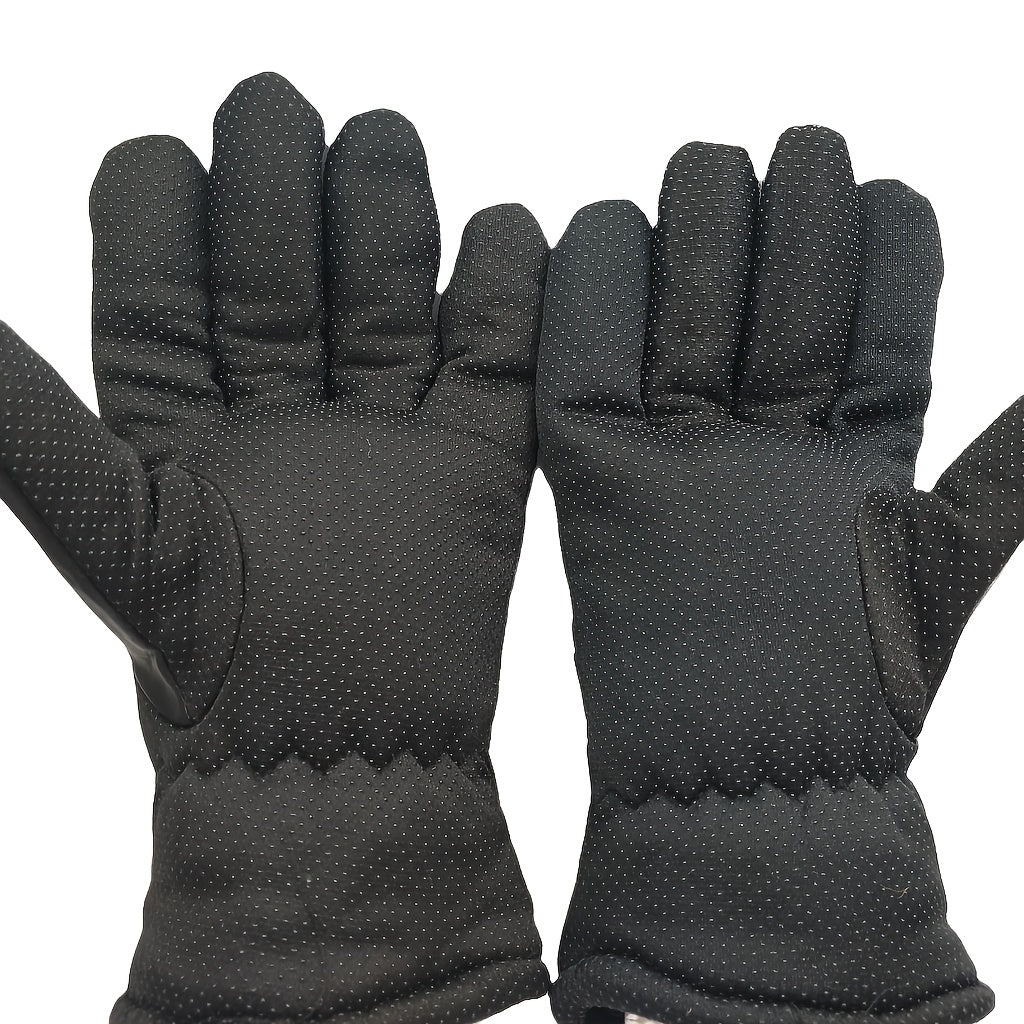 Men's Winter Warm Leather Gloves Touch Screen Thickened And Velvet Outdoor