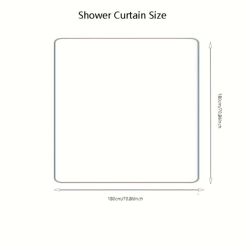 3pcs Elephant Bubble Print Shower Curtain Bathroom Mats Set