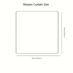 3pcs Elephant Bubble Print Shower Curtain Bathroom Mats Set