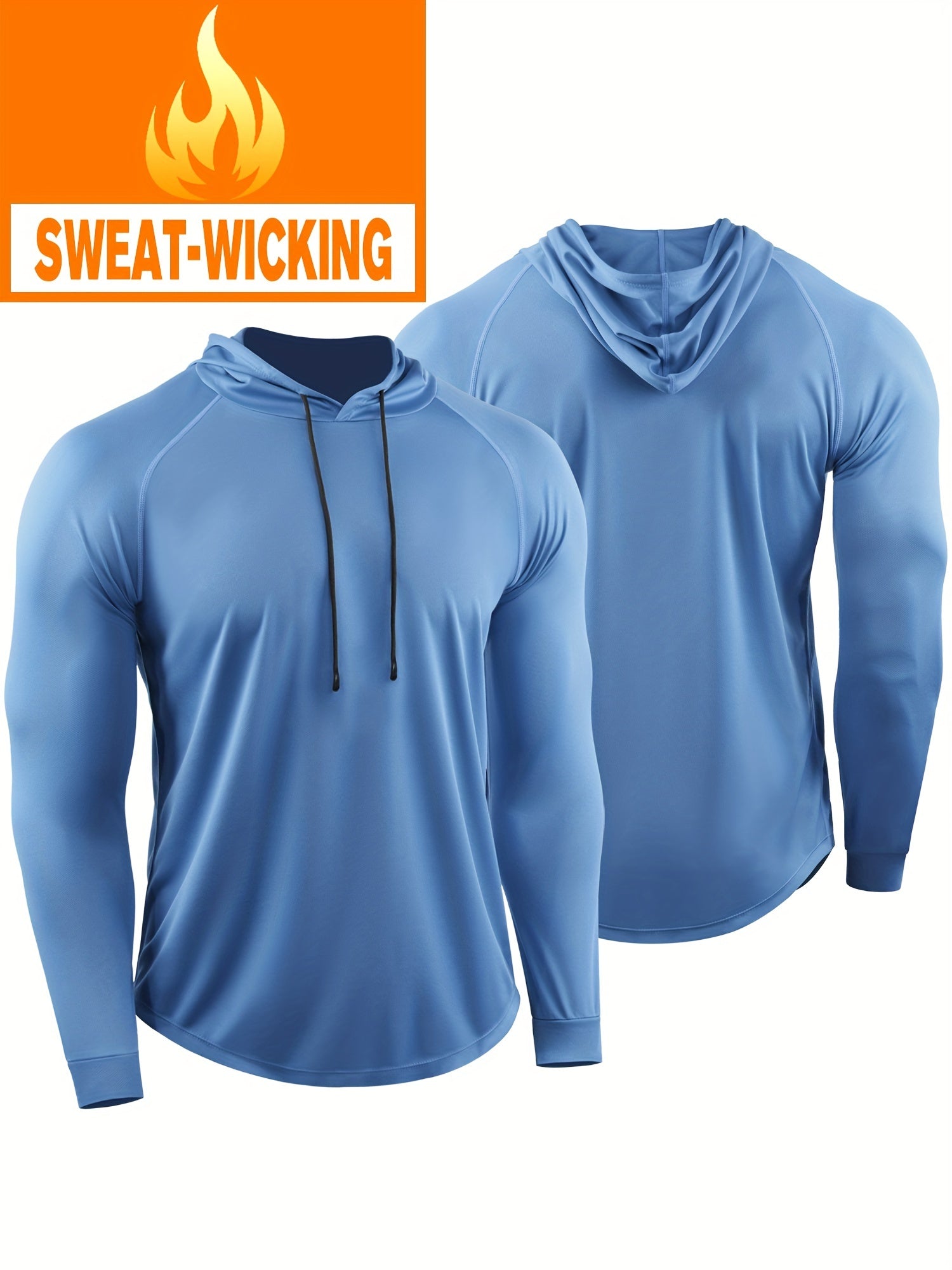 Men's Loose Sports Hoodie Dry Hooded Sweater for Basketball Running