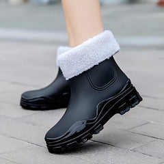 Women's Winter Rain Boots Waterproof Non slip And Fleece Lined