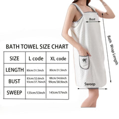 Women's Bath Towel with Shoulder Strap for Saunas Beaches Pools