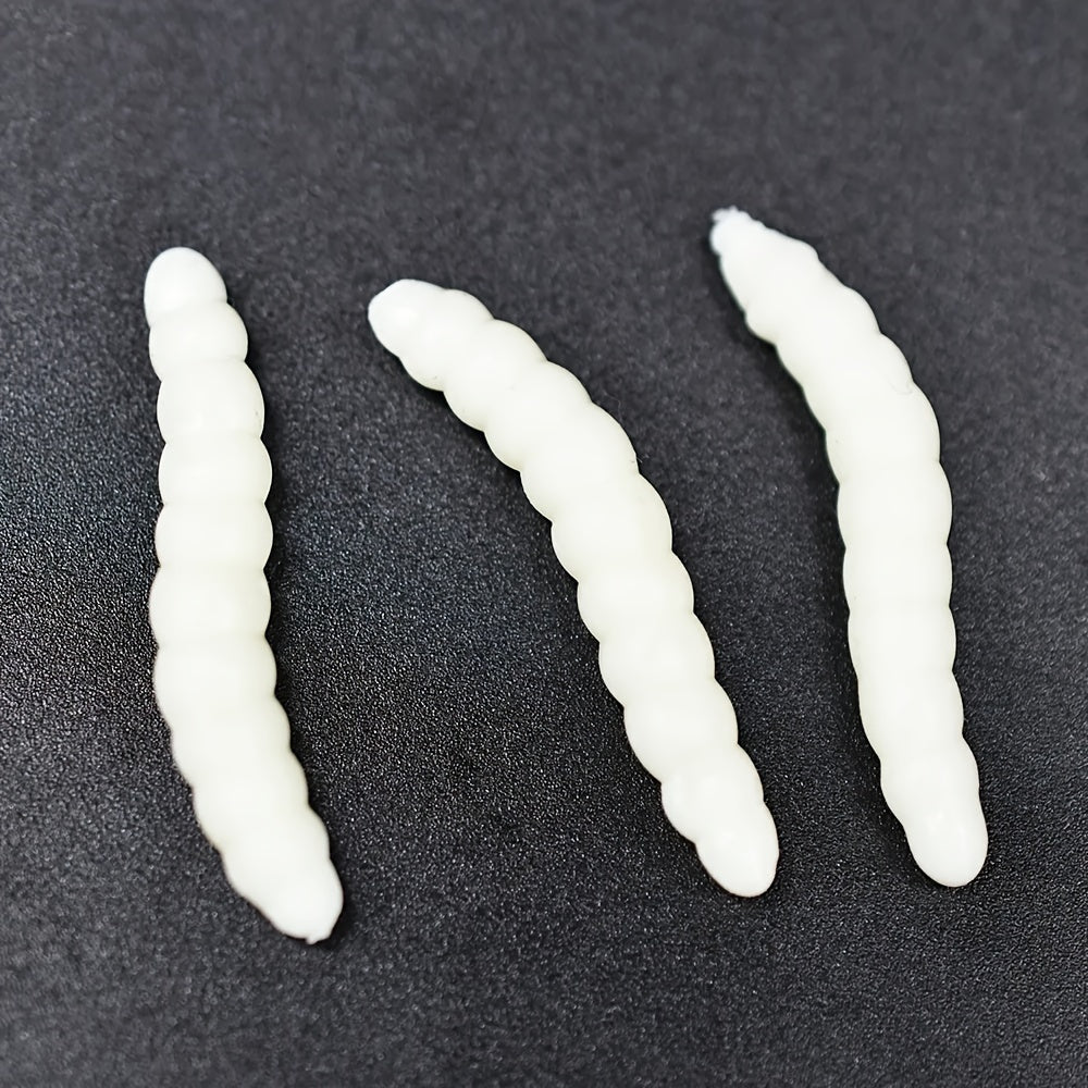 40pcs Mixed Green Earth Worm Soft Lure Fishing Bait