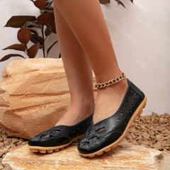 Women's Hollow Out Flat Loafers Slip On Shoes Casual Wear