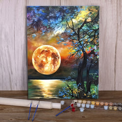 Moon And Lake Painting By Numbers DIY Kit