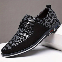 Men's Patterned Derby Shoes Lace up Front Dress Shoes For Men Business Formal