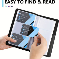 High Capacity Business Card Organizer Book, Credit Card Holder