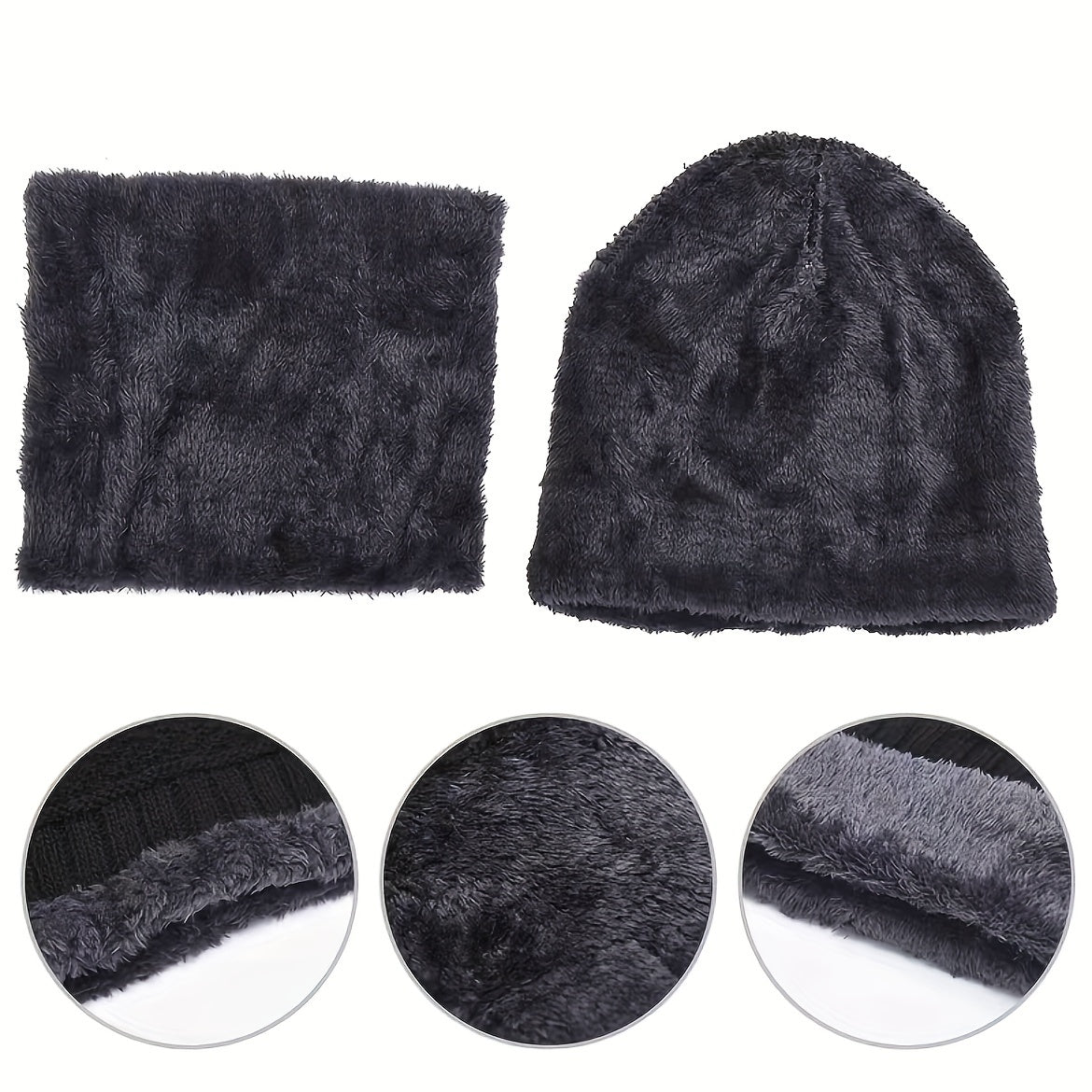 Winter Warm Beanie & Scarf Set for Outdoor Activities