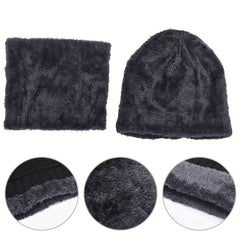 Winter Warm Beanie & Scarf Set for Outdoor Activities