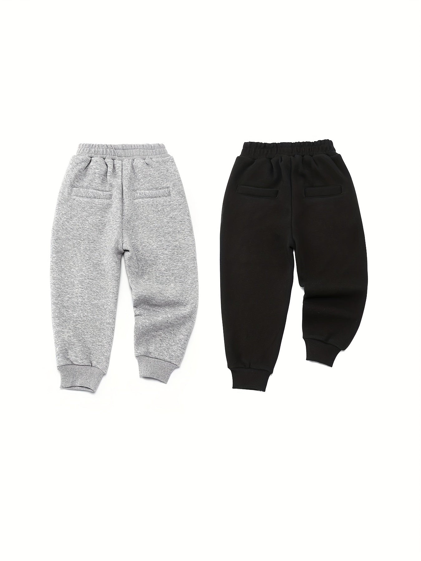 2pcs Unisex Baby Toddler Sweatpants Elastic Cotton Casual Active