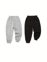 2pcs Unisex Baby Toddler Sweatpants Elastic Cotton Casual Active