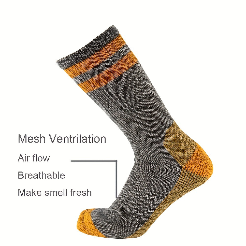 Moisture Wicking Woolen Crew Socks for Hiking & Outdoors