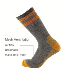 Moisture Wicking Woolen Crew Socks for Hiking & Outdoors