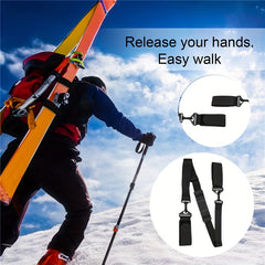 Adjustable Skiing Pole Strap Double Board Fixing Strap