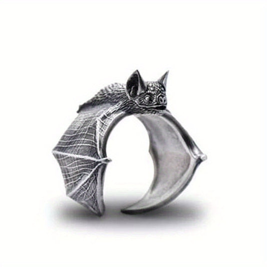 Retro Metal Cold Wind Bat Ring Male Niche Ring Jewelry