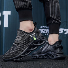 Men's Comfy Lace Up Running Shoes Breathable Sneakers For Outdoor Walk