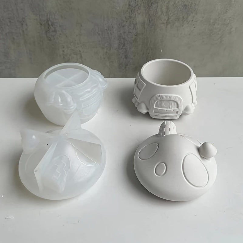 3D Mushroom House Silicone Mold for DIY Home Decor
