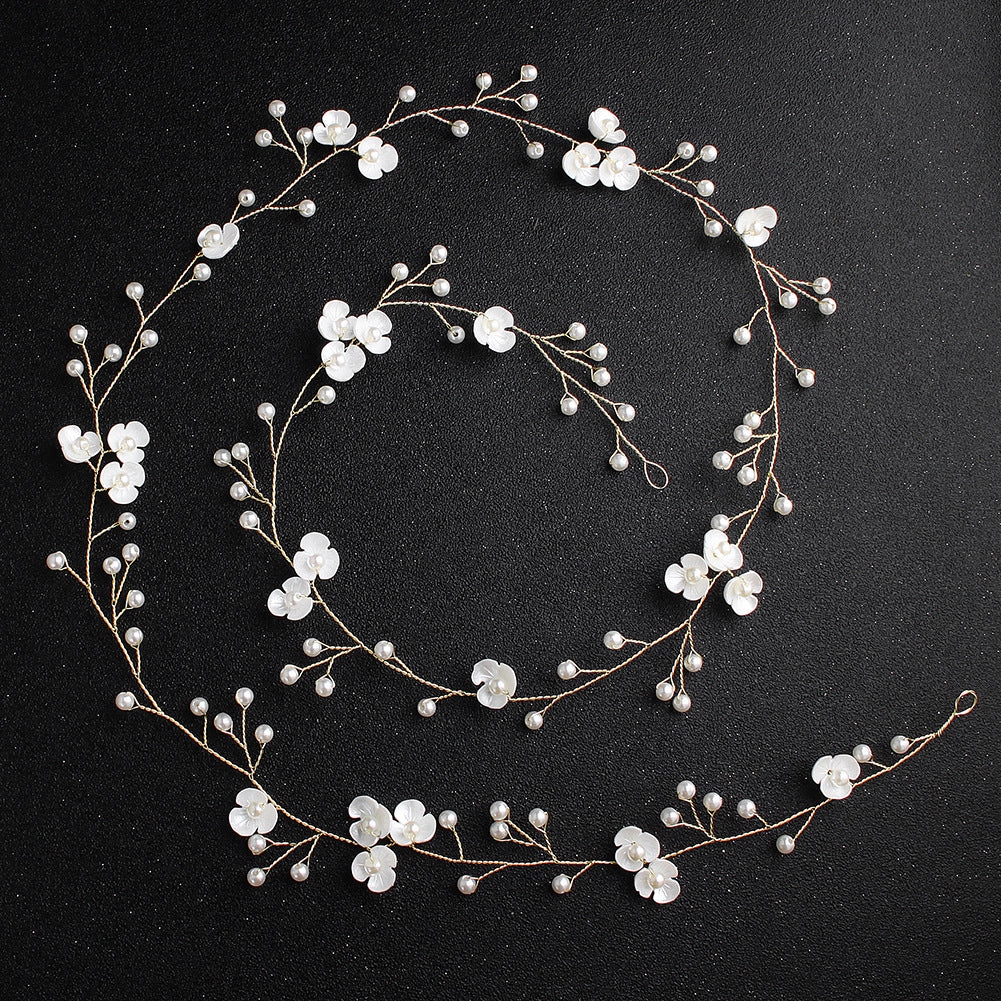 Pearl Bridal Hair Vine Headband Flower Hair Piece